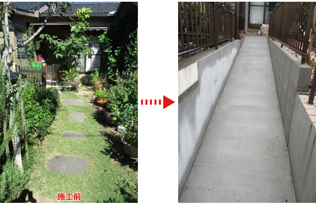 豊橋 H邸 床改修、スロープ工事、手すり